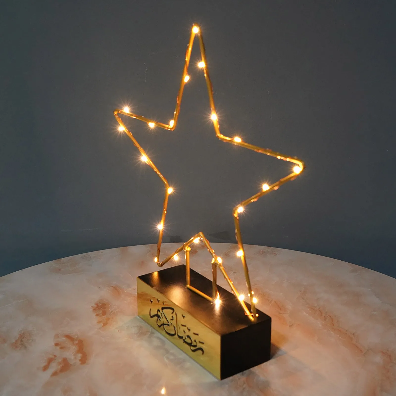 

Eid Mubarak Wooden Pendant With Led Light Ramadan Star Lights Eid Mubarak Led Middle Muslim Decorative Lights Party Eid Decor