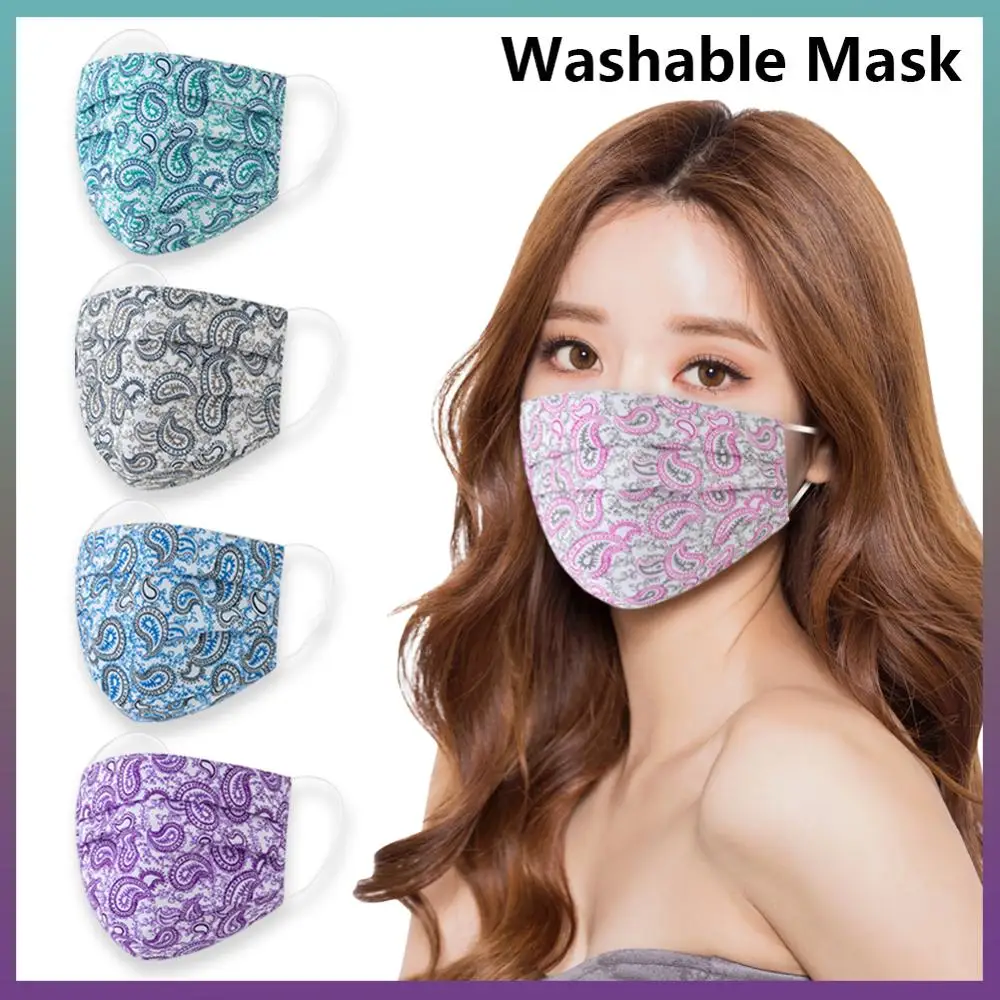 

Fashion Anti Dust Face Mask Cotton Printed Masks Fabric Protective PM 2.5 Mouth Muffle Washable Reusable Mascarillas Respirator