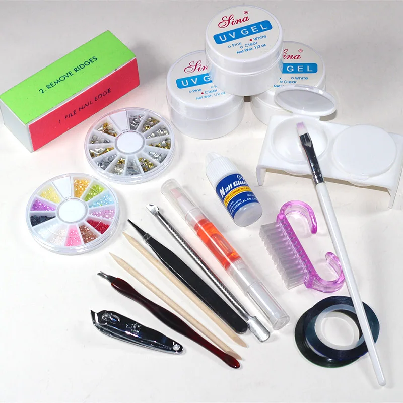Маникюрный набор для ногтей Удлинительный УФ-гель маникюрный 6 цветов Гель-лак