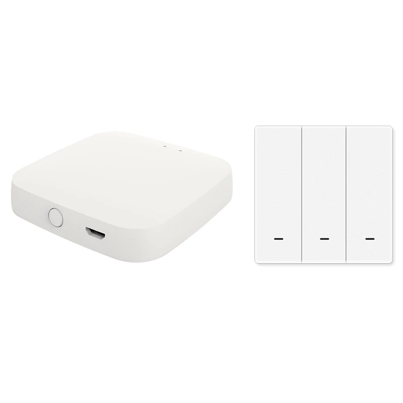 

Hot-Bluetooth Gateway+3 Gang Switch Wall Light Bluetooth Switch TUYA APP Remote Voice Control Work for Alexa Google Home