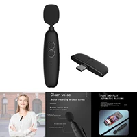 mini wireless lavalier microphone noise canceling audio video recording mic cordless mic 3 5mm receiver live accessory