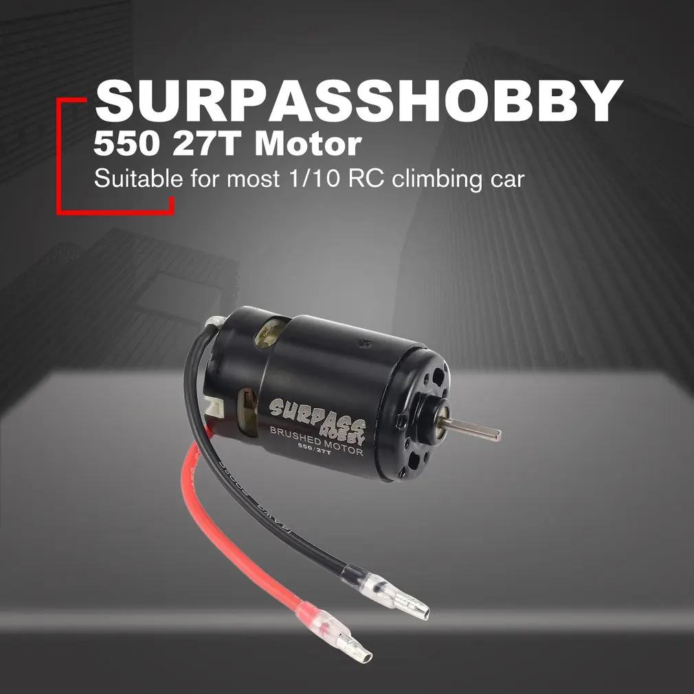 

Двигатель с щеточным двигателем SURPASS HOBBY 550, запчасти для двигателя 12T, 21T, 27T, 35T для HSP, HPI, Wltoys, Kyosho, TRAXXAS 1/10, Радиоуправляемый внедорожник для ска...