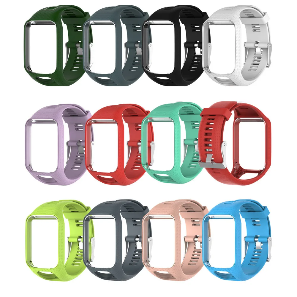Мягкий силиконовый Твердый ремешок на запястье для TomTom Runner 2 3 Высококачественный