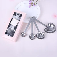 wedding party gifts heart shaped measuring spoons in beautiful gift package wedding souvenir giveaway supplies lx1499