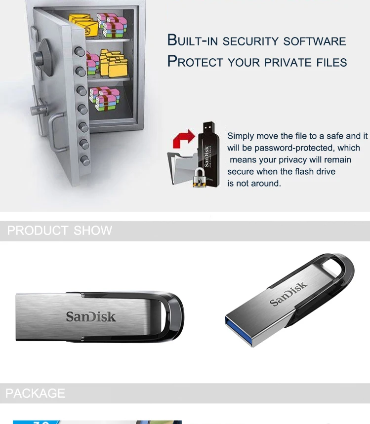 Флеш-накопитель SanDisk CZ73 3,0 16 ГБ 32 ГБ 64 ГБ 128 ГБ флеш-накопитель USB3.0 USB флеш-накопитель USB флешка для ноутбука
