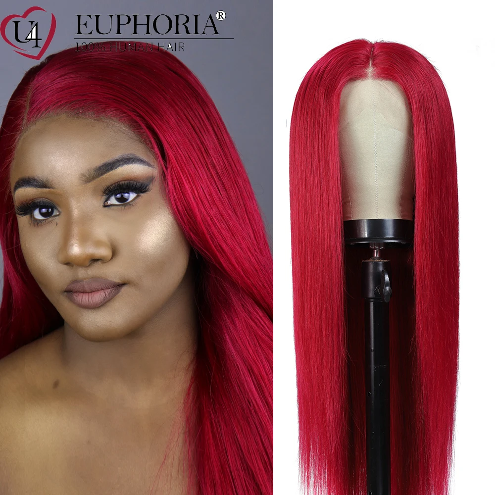 Бордовый Красный прямая шнуровка парики блонд 27 бразильские 9А Remy человеческие