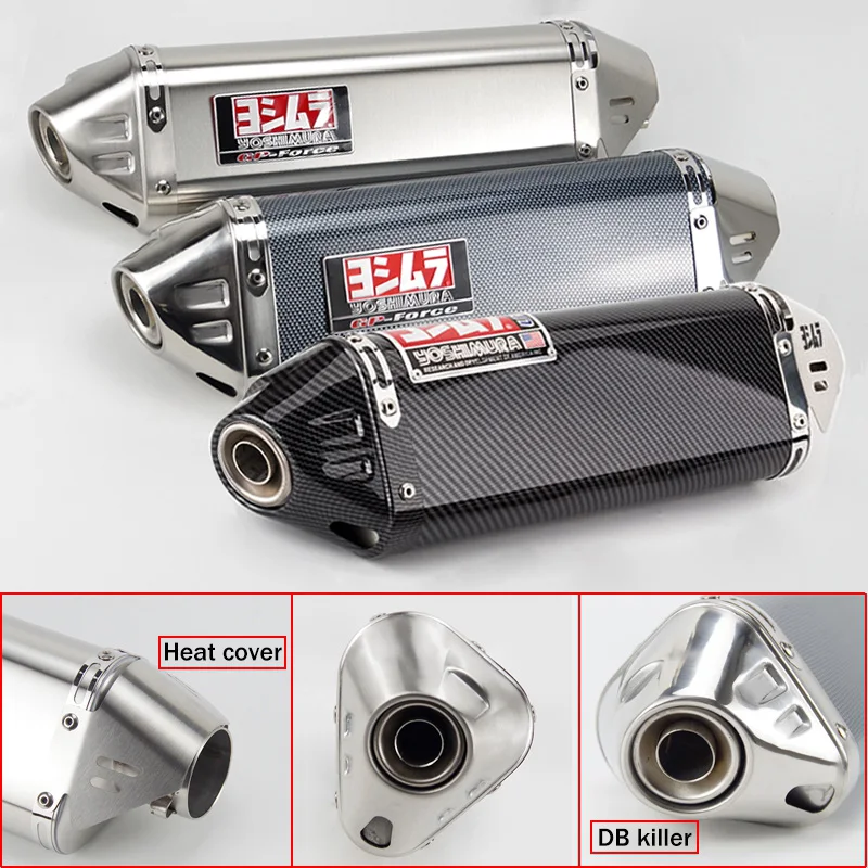 

51mm Universal Motorcycle Exhaust Muffler Yoshimura Escape Moto DB Killer for Honda PCX125 NMAX155 FZ1N Z900 S1000RR CBR500R R6