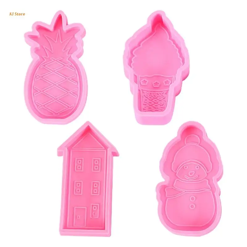 

Cartoon Keychain Epoxy Resin Mold Jewelry Pendant Decorations Silicone Mould DIY Crafts Home Decorations Ornaments Polymer J78F