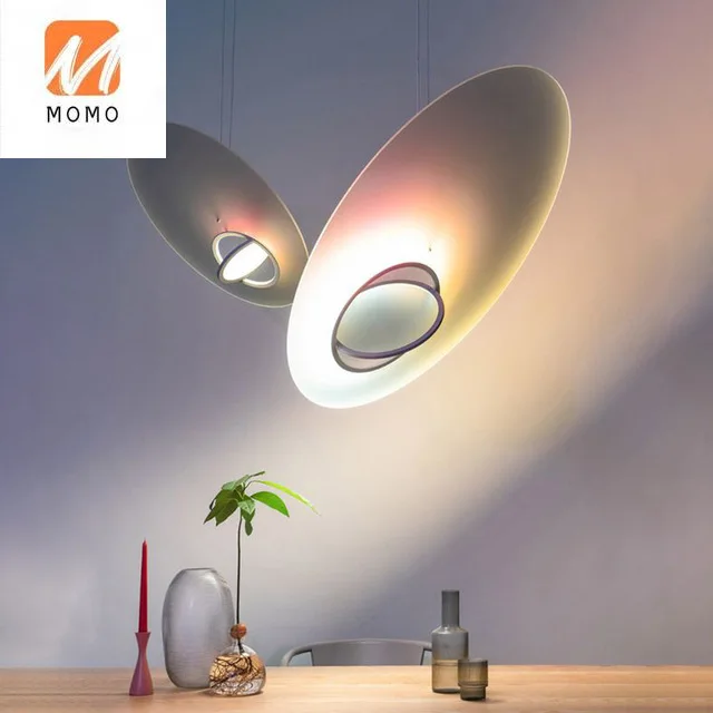 

creative colorful acrylic pendant light luxury coffee shop bar restaurant cafe led luminaire lighting fixtures modernLCC