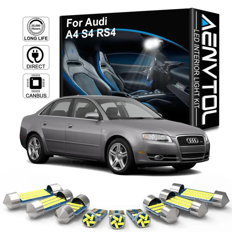 AENVTOL Автоматическая внутренняя светодиодная подсветка светильник Canbus для Audi A4 S4