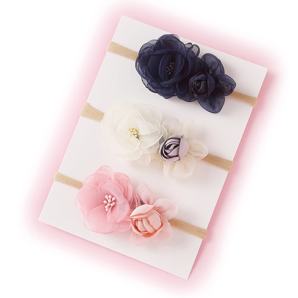 3 шт. Детский Эластичный головной убор с бантом|Аксессуары для волос девочек| |