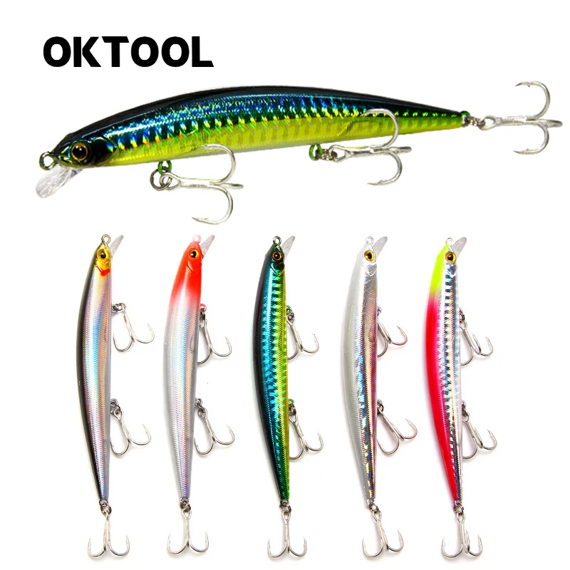 

OKTOOL 1pc Fishing Lures 11.5cm 11g Minnow Lure Rattling Hard Bait Crankbait Wobbler sea Tackle Leurre Peche For Pike carp Trout