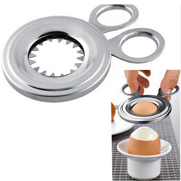 

Boiled Cooked Egg Slicer Stainless Steel Topper Snipper Eggshell Shell Opener Kitchen Household Tool Cutter Scissor Clipper