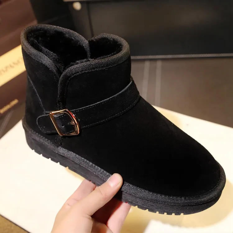 2019 зимние женские ботинки из натуральной кожи зимняя обувь на плоской подошве