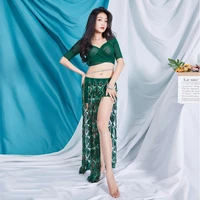 women belly dance top long skirt costume sequins patchwork under pants oriental dance wear professional practice clothing