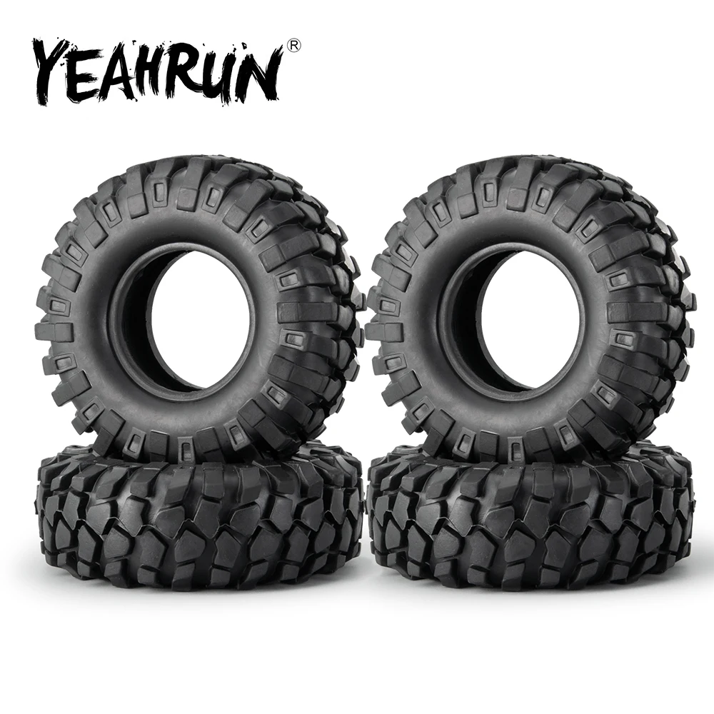 

YEAHRUN 1/4Pcs Wear-resisting 96mm/108mm 1.9 inch Wheel Rim Rubber Tires for Axial SCX10 CC01 1/10 RC Rock Crawler Car Parts