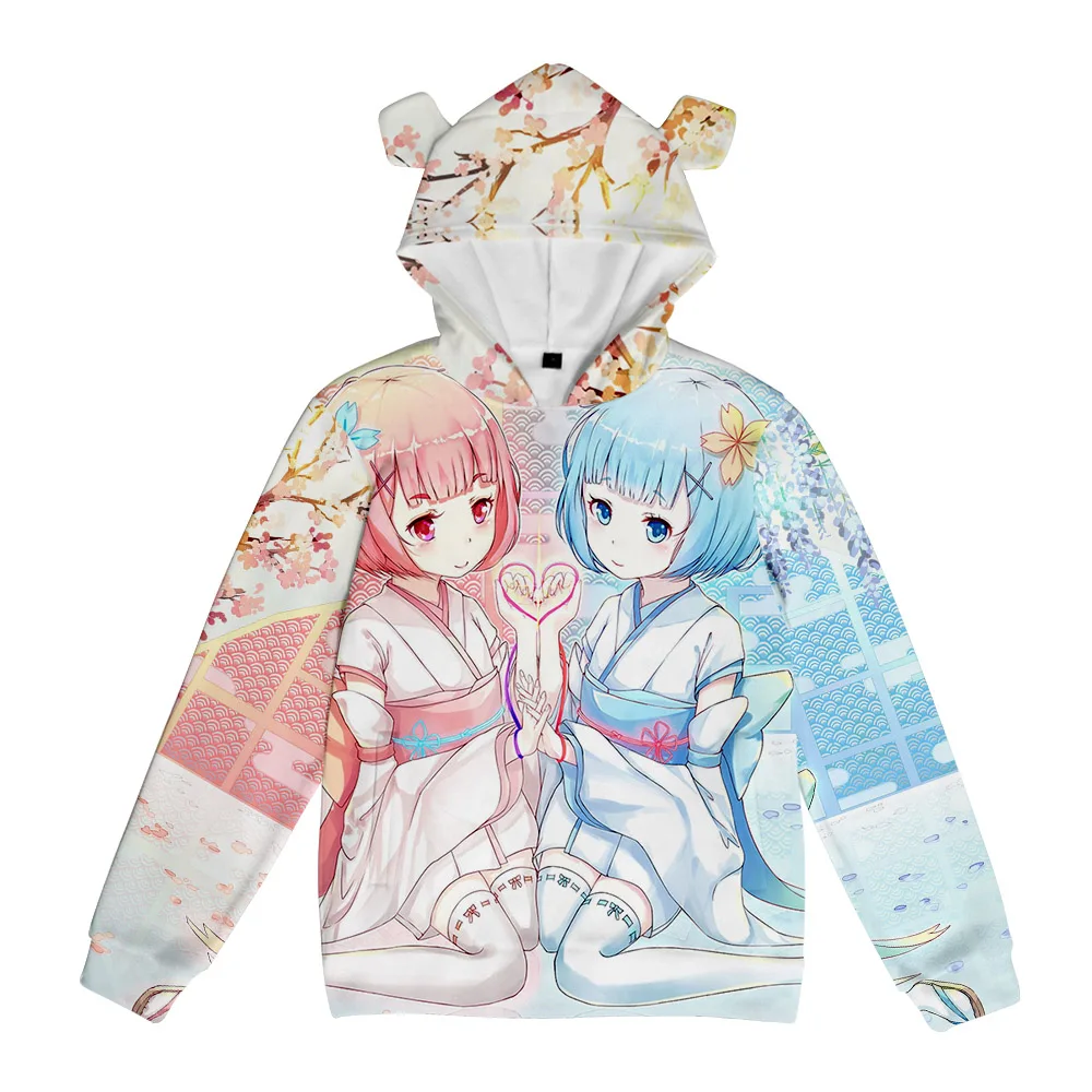 

2021 Re: жизнь в другом мире от нуля свитшот с капюшоном Свитшот Женская/Мужская одежда Повседневная Толстовка FY01767X08