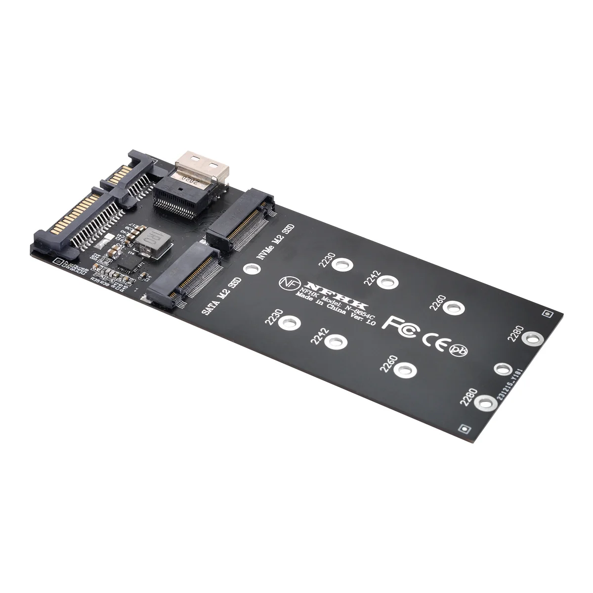 Адаптер Jimier SATA 22Pin внешний адаптер для M.2 U2 Kit NGFF M-Key to Slimline SAS NVME PCIe SSD материнской