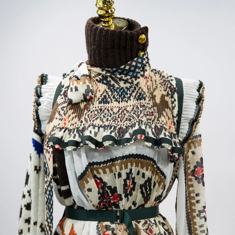 Женский Асимметричный свитер TWOTWINSTYLE асимметричный с длинным рукавом высокой