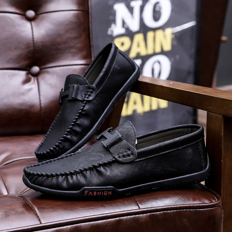 Мужские повседневные Лоферы без шнуровки мужские мокасины летние дышащие лоферы