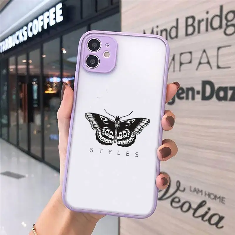 

butterfly Harry styles Phone Cases matte transparent For iphone 7 8 11 12 plus mini x xs xr pro max cover