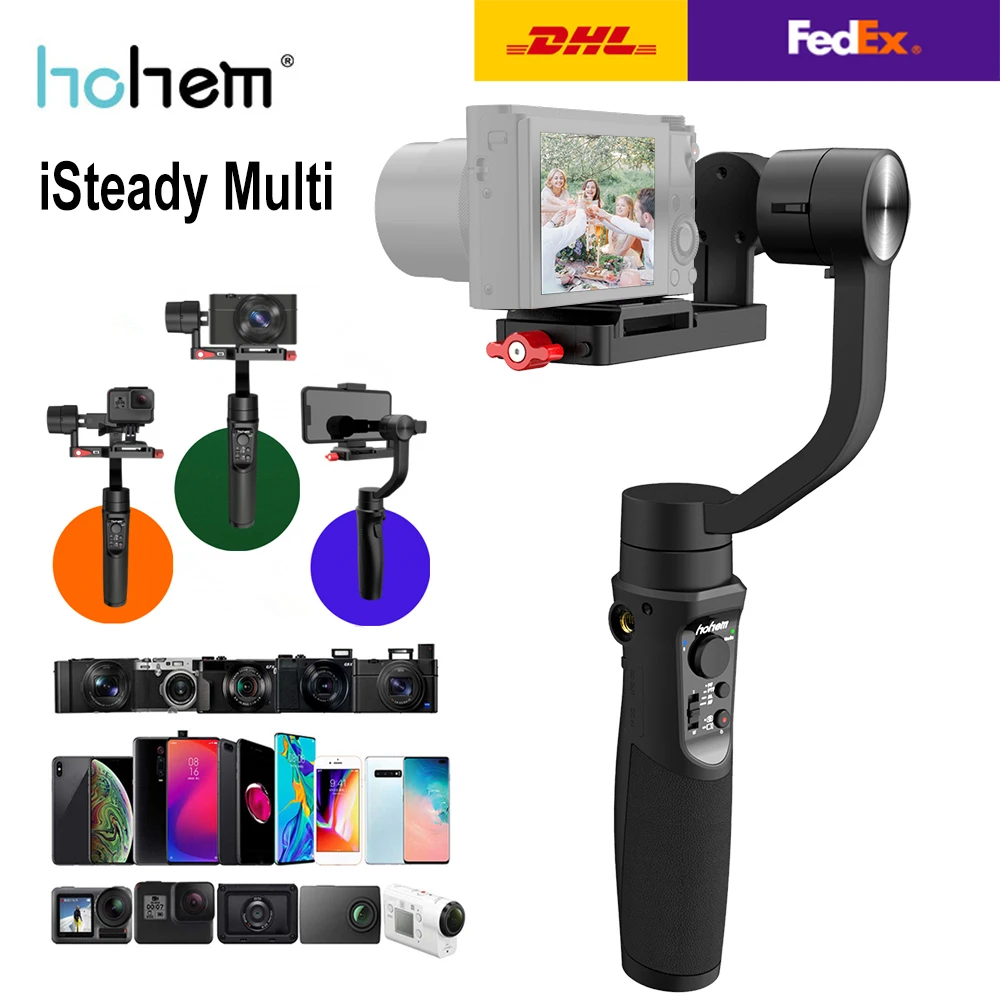 Hohem iSteady мульти 3-осевой ручной шарнирный стабилизатор для камеры Gopro для зеркала Камера Gopro Hero Action смартфон DJI Osmo PK Zhiyun Crane M2