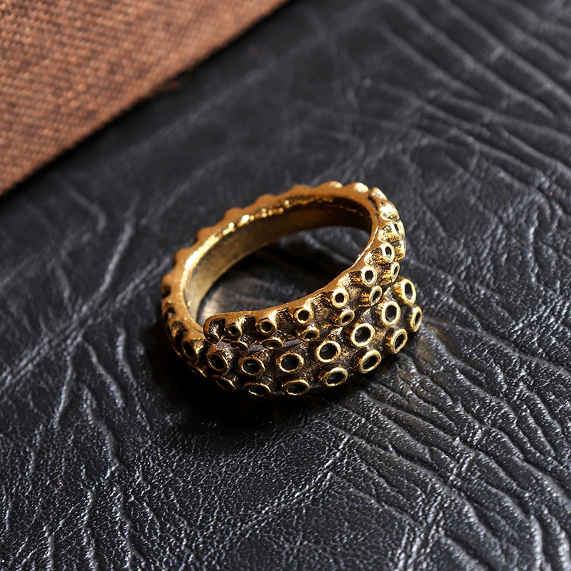 50 шт. винтажное регулируемое кольцо унисекс на палец жесткое Золотое из
