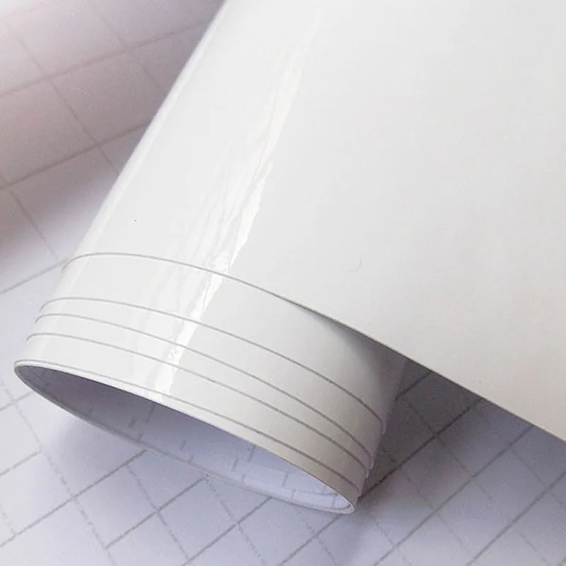 

1pc Car Gloss Vinyl Film Wrap Sticker Decal Air Bubble Free Brand New White150*30cm UV-resistant Car Styling Decoration Stickers