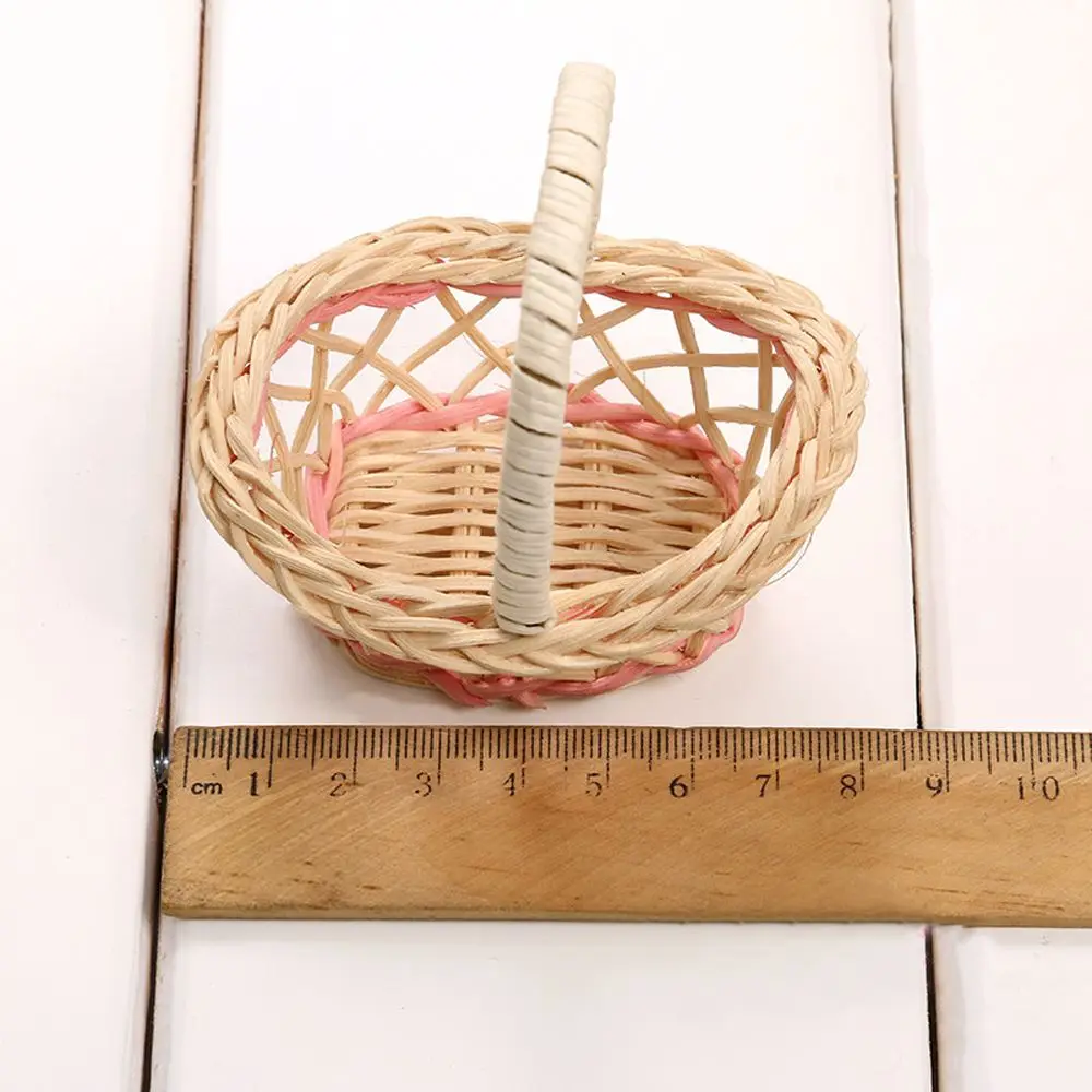 Мини корзина для хранения из ротанга 2 шт. миниатюрные пластиковые корзины с