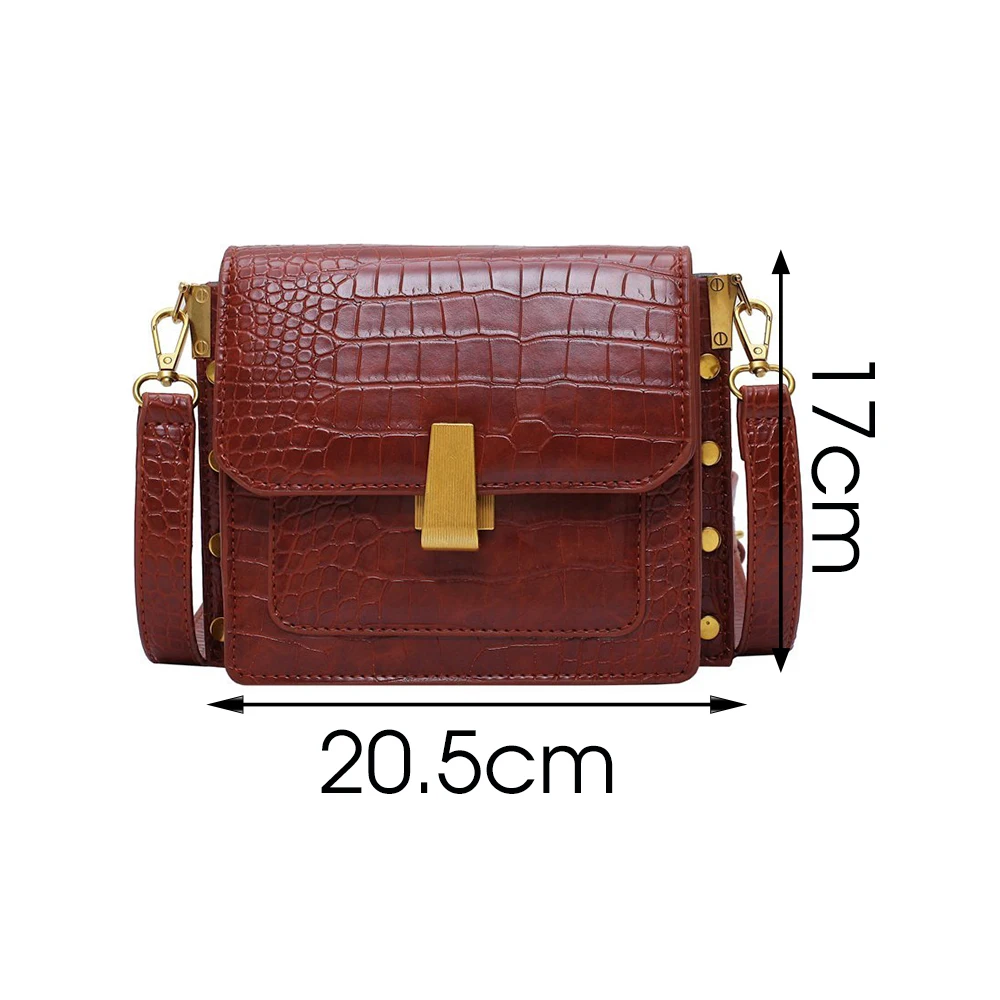 

Women's Designer Luxury Handbag 2020 Fashion New High quality PU Leather Women Handbags Crocodile pattern Shoulder Messenger Bag