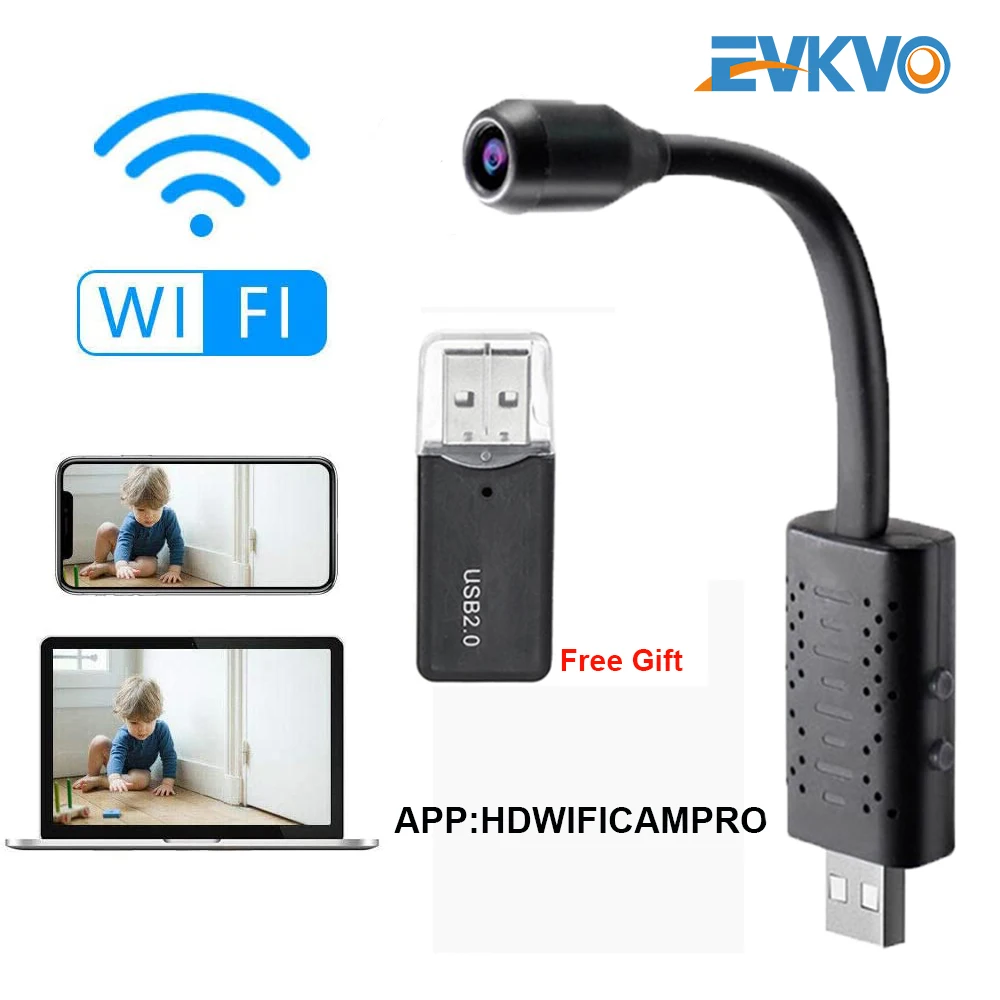 Наблюдения Камера с поддержкой Wi Fi IP мини USB Full HD 1080P P2P CCTV SD карты Облачное