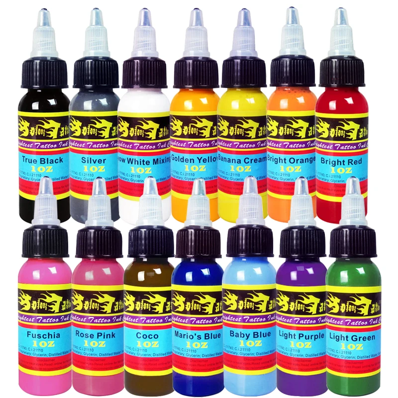 21 Color Professional Tattoo Ink Pigmento Makeup Pigments For Eyebrow Eyeliner Lip Tattoo Supply Microblading Pigment for tattoo