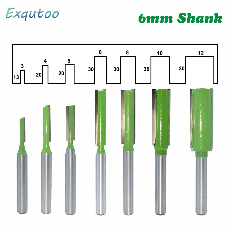 Бесплатная доставка 7 шт. 6 мм хвостовик одна двойная канавка
