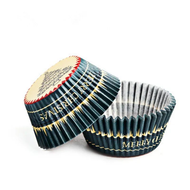 Рождественские листья Маффин кекс бумажный стаканчик для выпечки кондитерских