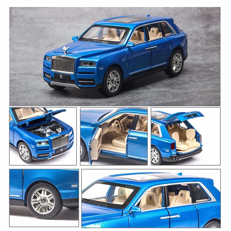Литая модель роскошного автомобиля 1:24 из металлического сплава имитация с