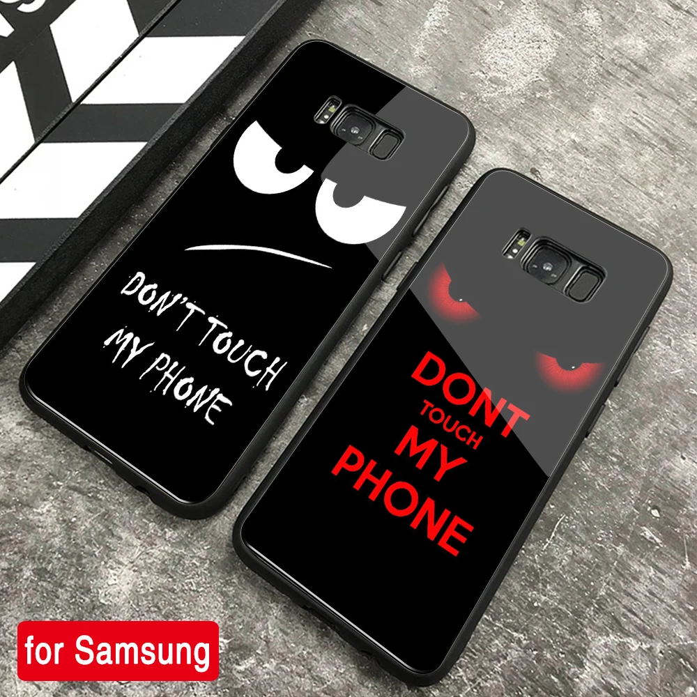 Чехол для Samsung Galaxy S22 не прикасайтесь к моему телефону стеклянный чехол Note 9 10 20 s10
