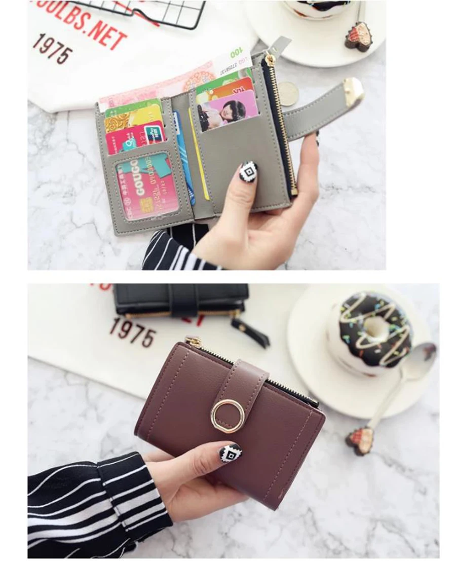 Women Wallets Small Fashion Brand Leather Purse Ladies Card Bag For Women Clutch Women Female Purse Money Clip Wallet