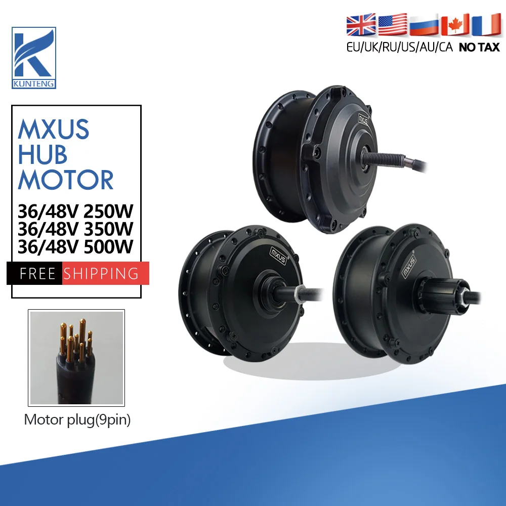 

MXUS Brand 36V48V 250W 350W 500W XF08 XF15 High Speed Electric bike Brushless Gear Front Rear Motor For ebike conversion kit