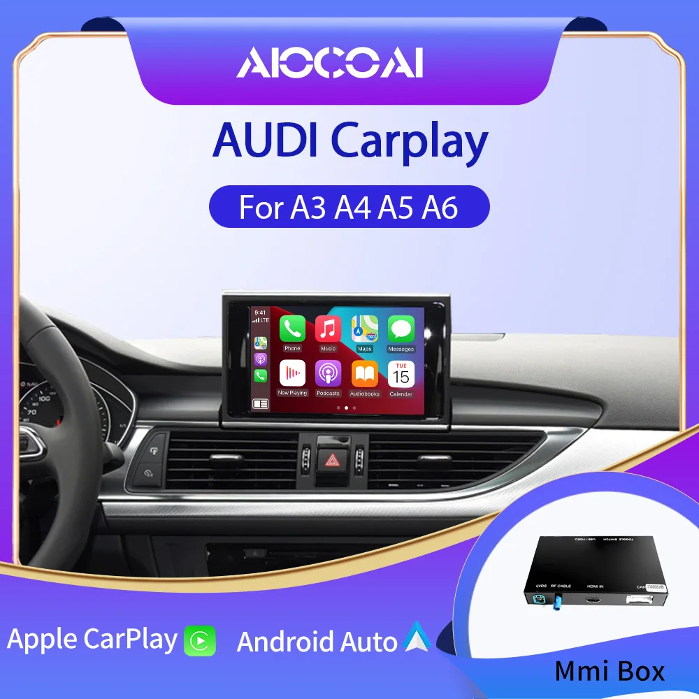 Для audi carplay A6 c7/A7/ A4/A5 /A3/ Q5 беспроводной / Android Авто OEM Экран обновление мультимедиа