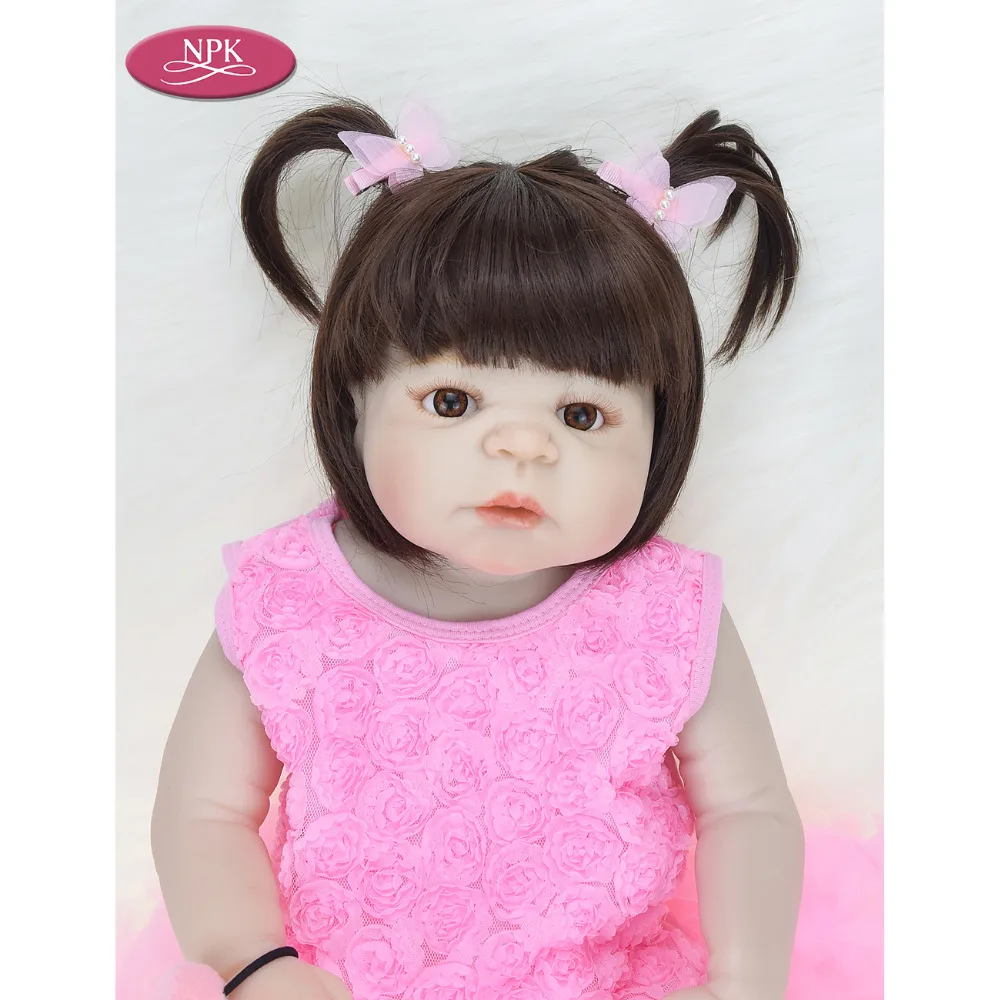 Кукла-реборн для малышей Реалистичная силиконовая игрушка ванны детей 57 см