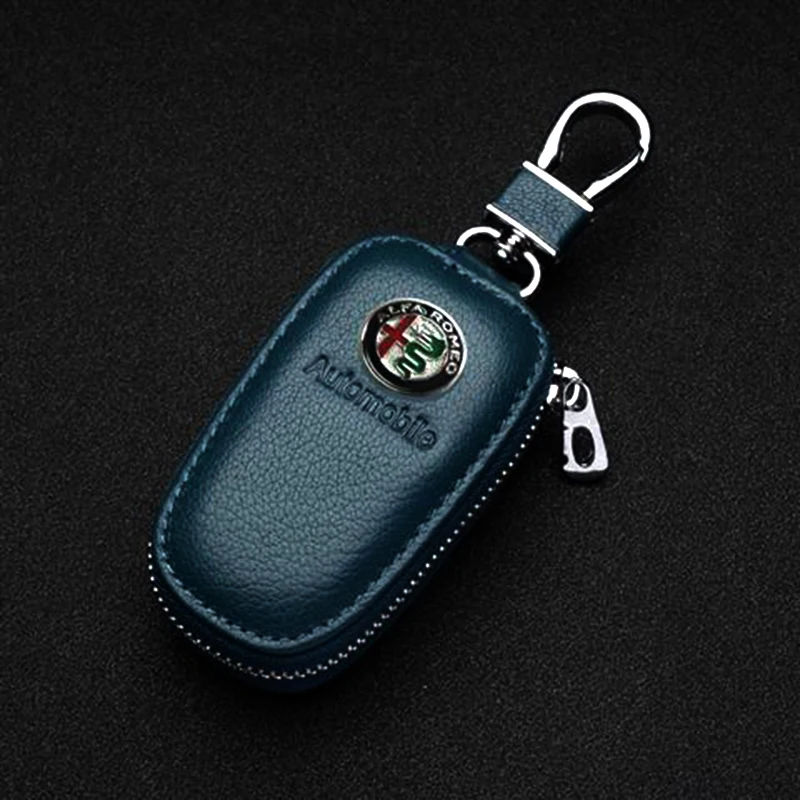 Кожаный чехол для автомобильных ключей кошелек Alfa Romeo Giulia 4C Spider 8C Alpha Juliet Stelvio164 с