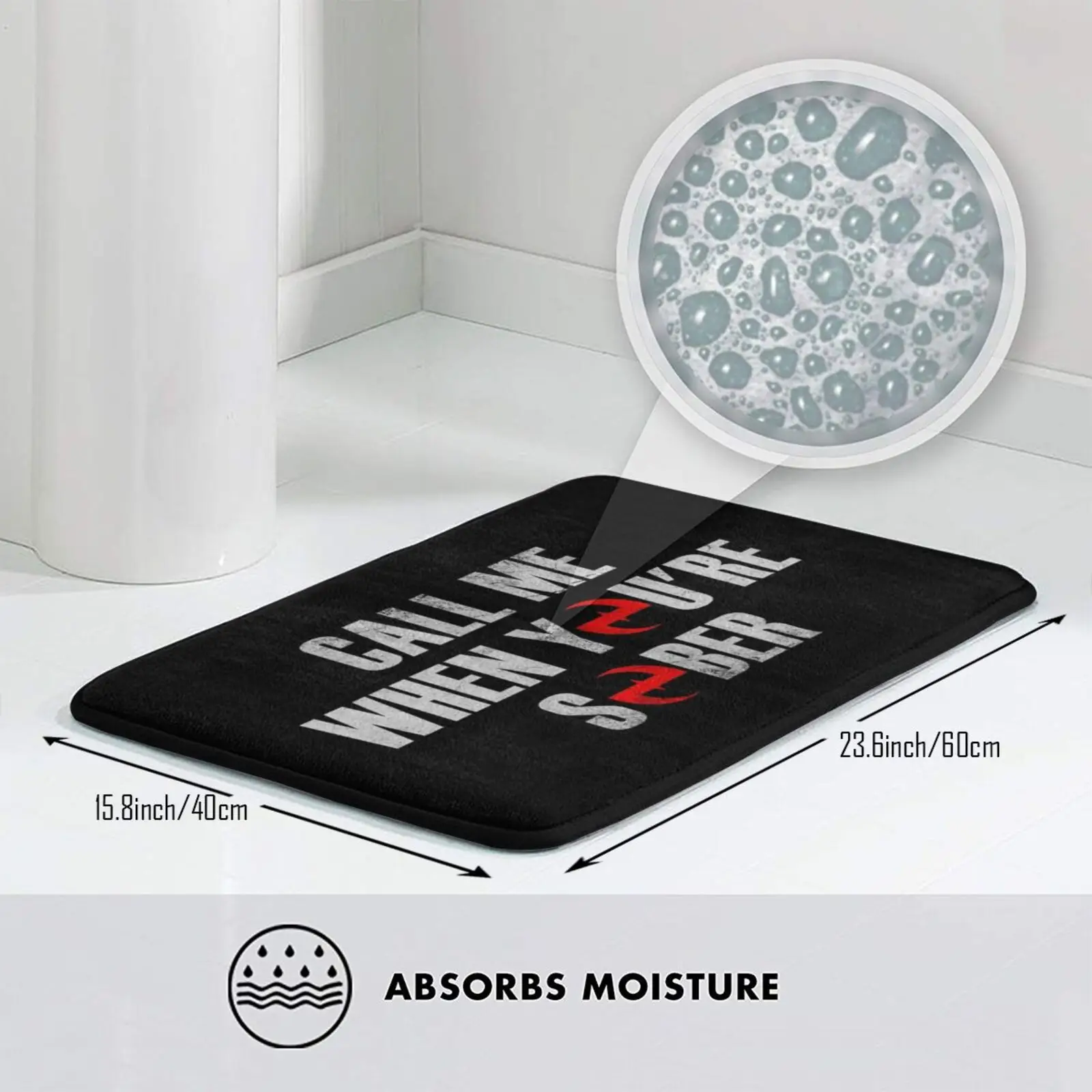 Коврик с надписью Call Me когда вы трезвы коврик подушка мягкое обезболивание