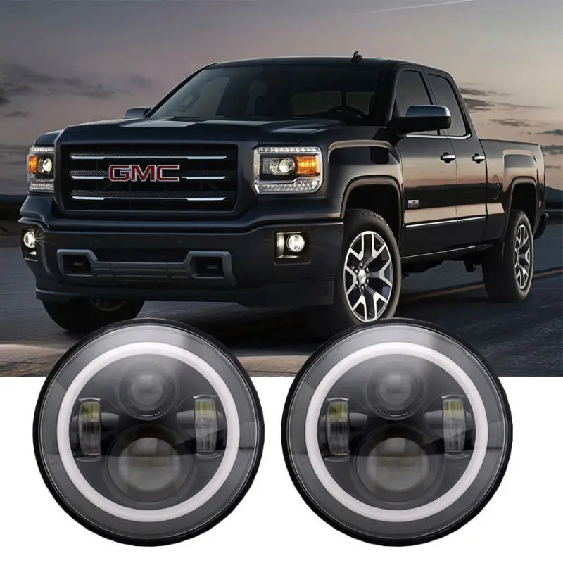 

2PCS 7"Inch Round LED Headlight For Jeep Wrangler JK TJ Hummer H1 H2 For Land Rover Defender Suzuki Samurai Lada 4x4 urban Niva