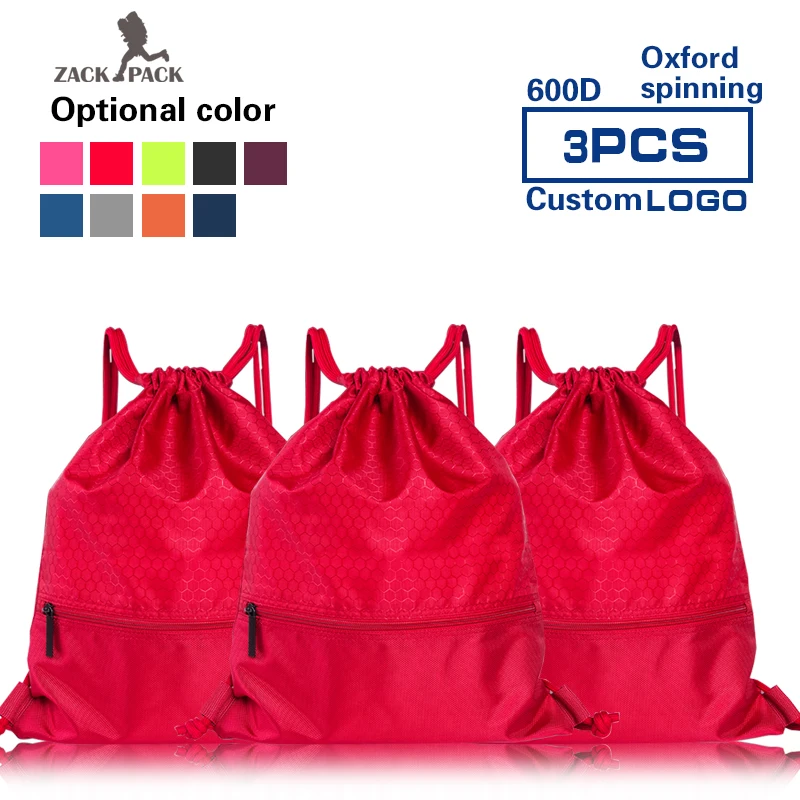 3 шт. Zackpack спортивный водонепроницаемый рюкзак из ткани Оксфорд с карманом и
