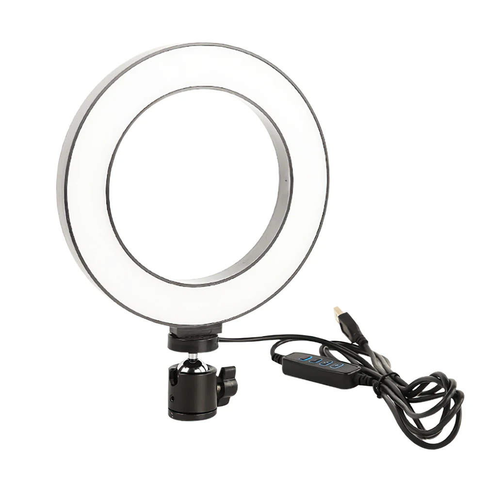 Кольцевой светильник для селфи 6 дюймов со штативом 50 см светодиодная кольцевая