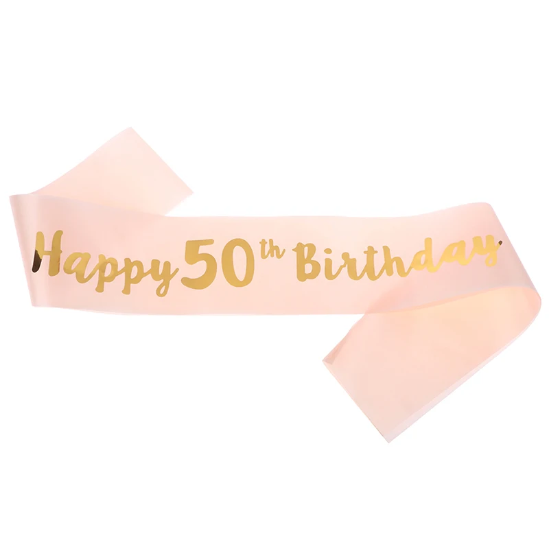 1Pcs 16th 21st 30th 40th 50th 60th Adult Birthday Girl Women Happy Satin Sash Favors Anniversary Decoration Supplies | Дом и сад