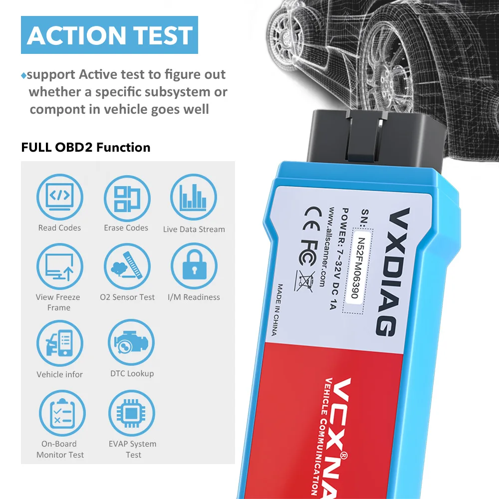 Считыватель кодов VXDIAG VCX NANO для Mazda IDS V122 диагностический прибор OBD2 полная система