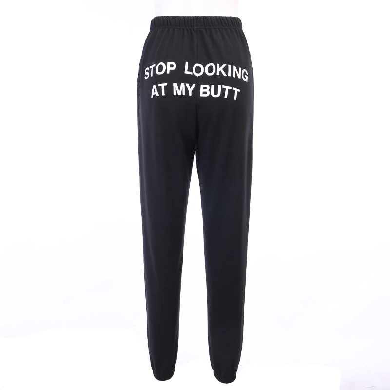 

Fanco Personalized Letter Printed Female High Waist Casual Trousers Women 2020 Summer Loose Legged Sports Nine Point Pants