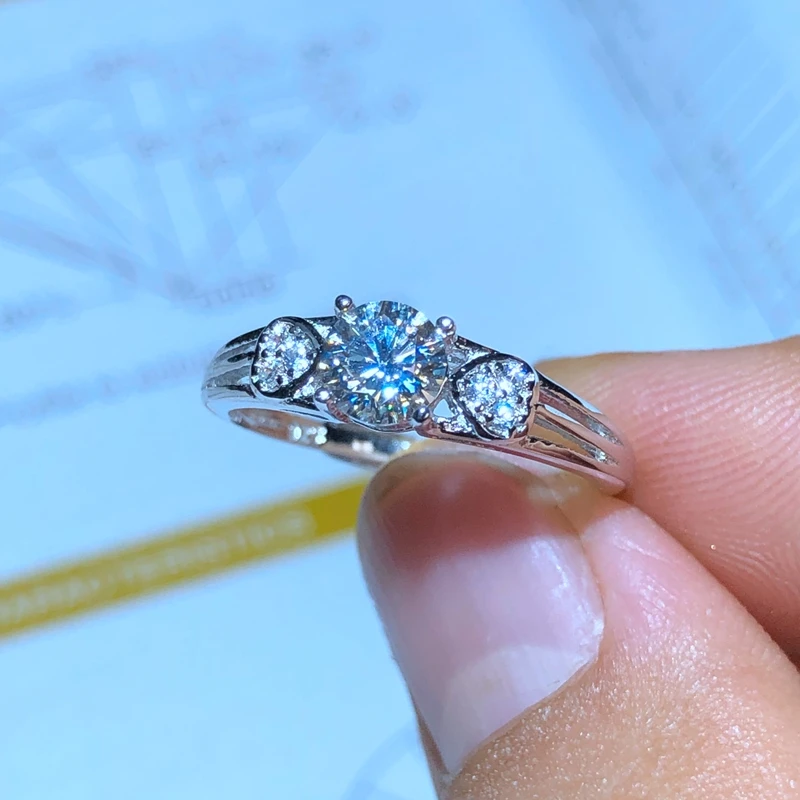 Moissanite 0.5ct твердость 9 3 заменители алмазов могут быть протестированы