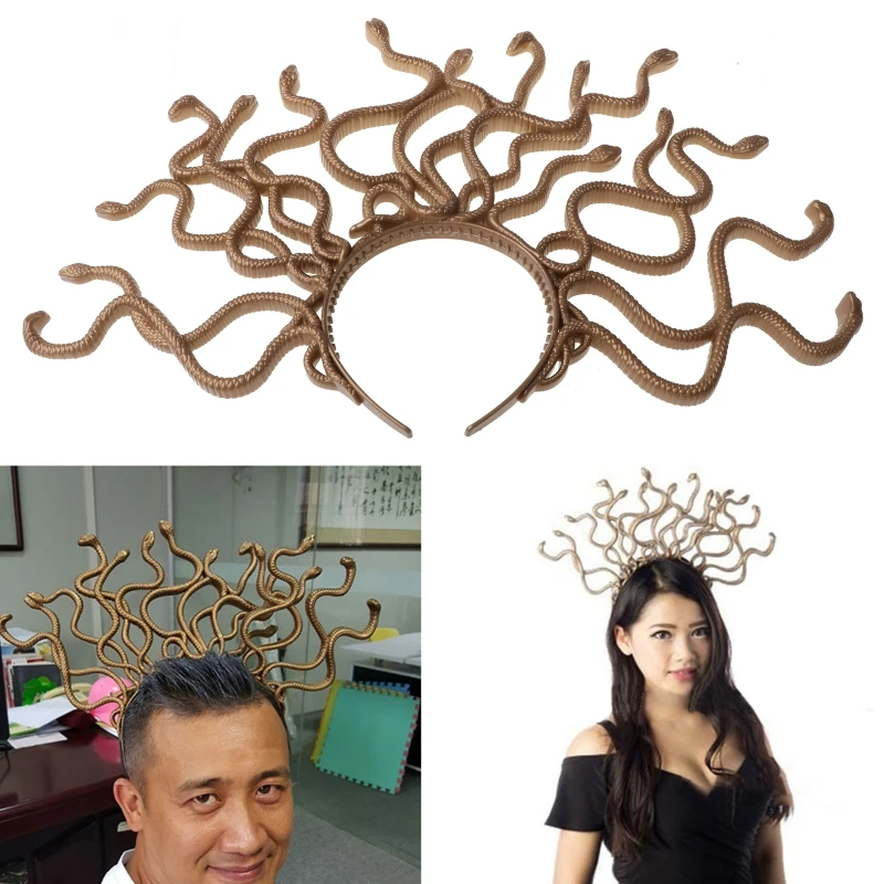 Хэллоуин Винтаж Медуза костюм змейки повязка на голову Платье для косплея